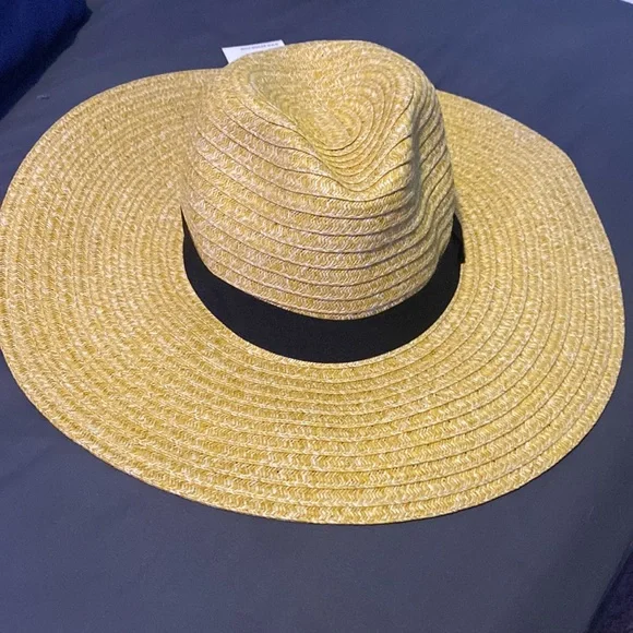 Kenzie straw hat with black ribbon. Swimwear. NWT - Picture 3 of 5